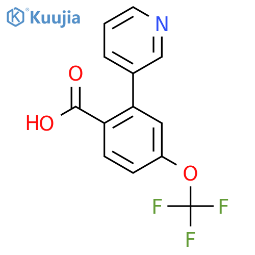 2-(Pyridin-3-yl)-4-(trifluoromethoxy)benzoic acid structure