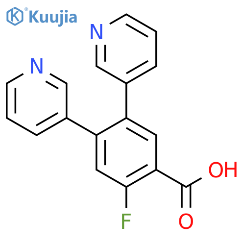 2-Fluoro-4,5-di(pyridin-3-yl)benzoic acid structure