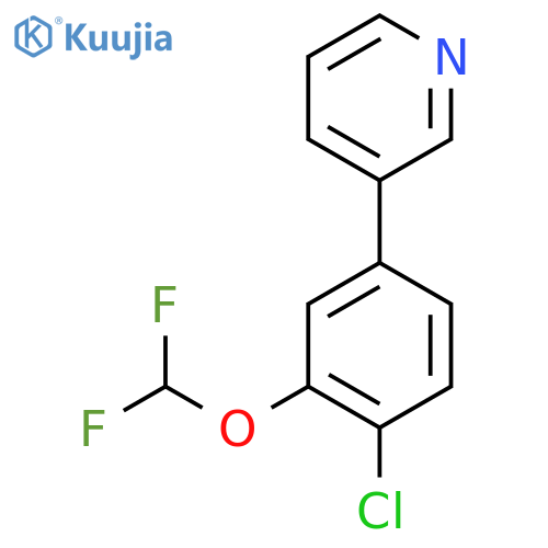 3-(4-Chloro-3-(difluoromethoxy)phenyl)pyridine structure