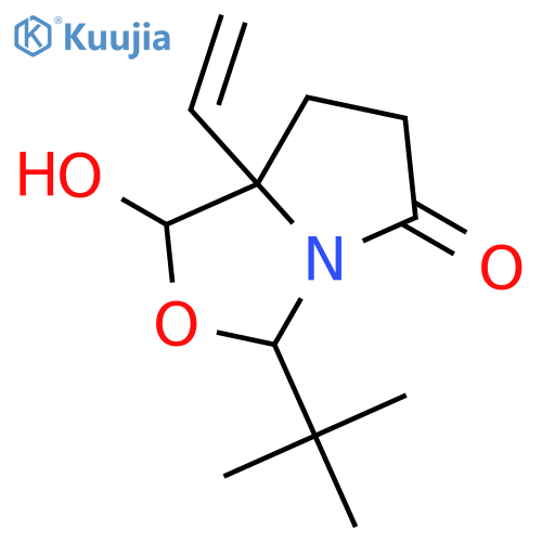 (3R,7aR)-3-tert-butyl-7a-ethenyl-1-hydroxy-hexahydropyrrolo[1,2-c][1,3]oxazol-5-one structure