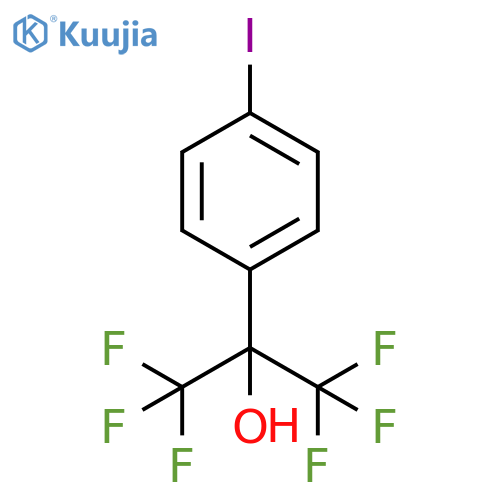 1,1,1,3,3,3-hexafluoro-2-(4-iodophenyl)propan-2-ol structure