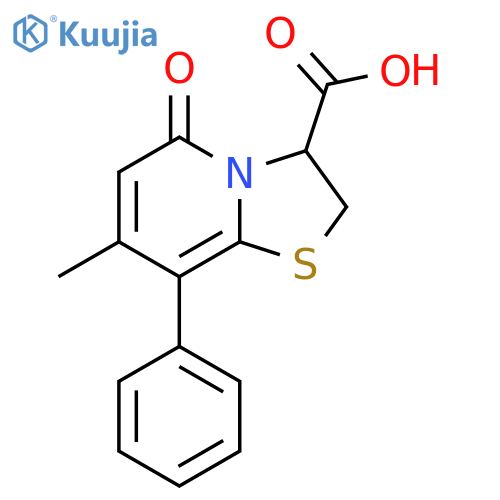7-methyl-5-oxo-8-phenyl-2H,3H,5H-1,3thiazolo3,2-apyridine-3-carboxylic acid structure
