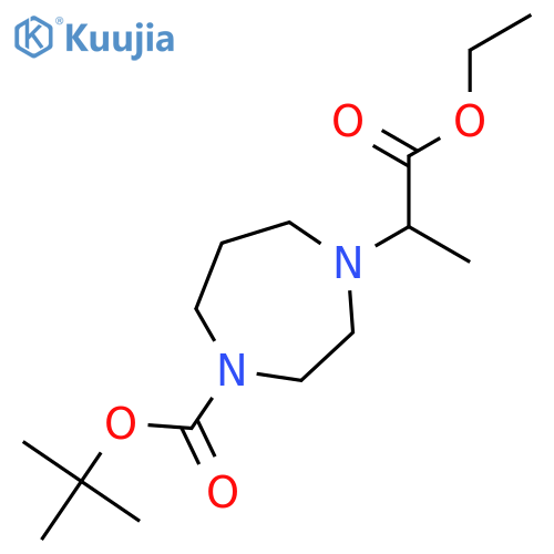tert-Butyl 4-(1-ethoxy-1-oxopropan-2-yl)-1,4-diazepane-1-carboxylate structure