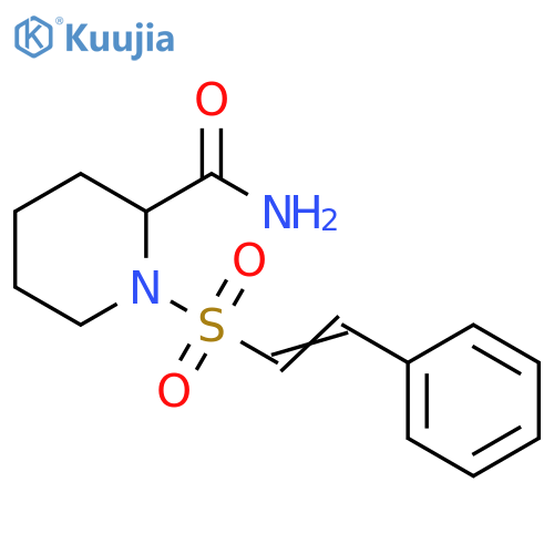 1-(2-phenylethenesulfonyl)piperidine-2-carboxamide structure