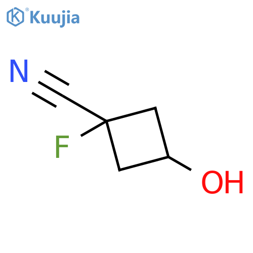 1-fluoro-3-hydroxy-cyclobutanecarbonitrile structure