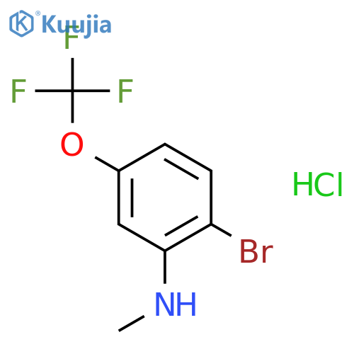 2-Bromo-N-methyl-5-(trifluoromethoxy)aniline hydrochloride structure