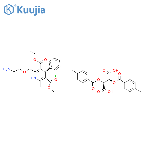 (S)-Amlodipine Di-p-Toluoyl-D-tartrate structure