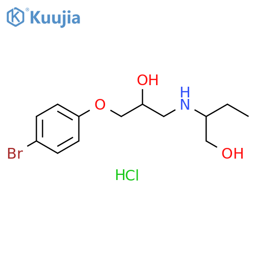 2-{3-(4-bromophenoxy)-2-hydroxypropylamino}butan-1-ol hydrochloride structure