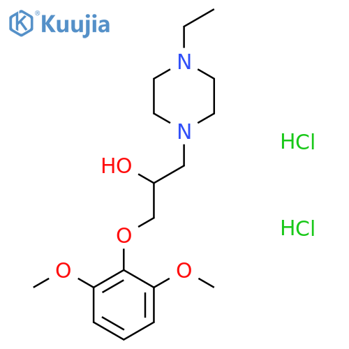 1-(2,6-Dimethoxyphenoxy)-3-(4-ethylpiperazin-1-yl)propan-2-ol dihydrochloride structure