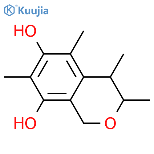 (3R,4S)-6,8-dihydroxy-3,4,5,7-tetramethylisochroman structure
