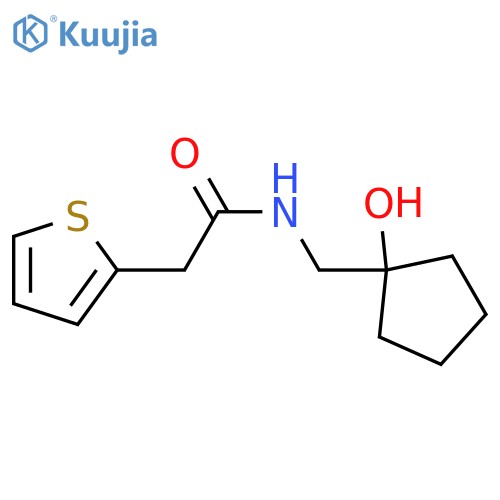 N-(1-hydroxycyclopentyl)methyl-2-(thiophen-2-yl)acetamide structure