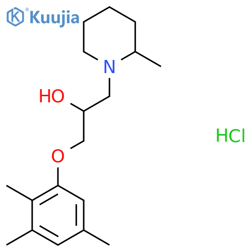 1-(2-Methylpiperidin-1-yl)-3-(2,3,5-trimethylphenoxy)propan-2-ol hydrochloride structure