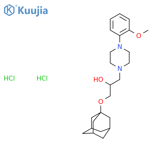 1-(Adamantan-1-yloxy)-3-[4-(2-methoxyphenyl)piperazin-1-yl]propan-2-ol dihydrochloride structure
