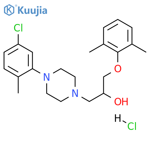 1-4-(5-chloro-2-methylphenyl)piperazin-1-yl-3-(2,6-dimethylphenoxy)propan-2-ol hydrochloride structure