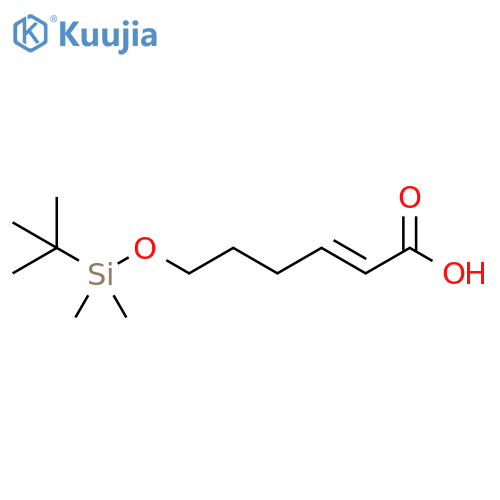 (2E)-6-(tert-butyldimethylsilyl)oxyhex-2-enoic acid structure