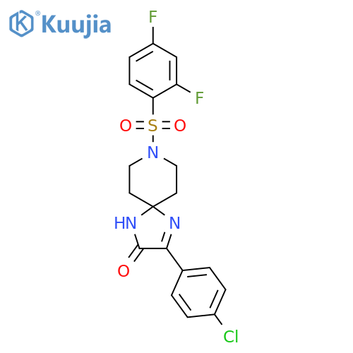 3-(4-chlorophenyl)-8-(2,4-difluorobenzenesulfonyl)-1,4,8-triazaspiro[4.5]dec-3-en-2-one structure