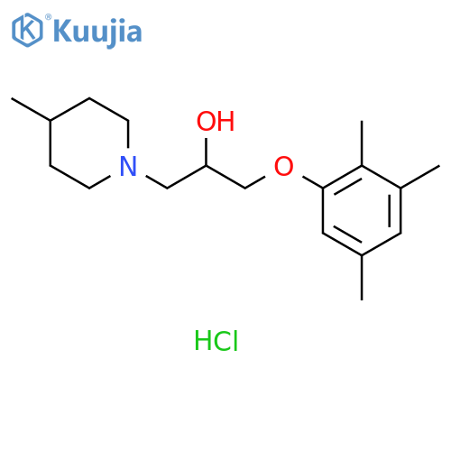 1-(4-methylpiperidin-1-yl)-3-(2,3,5-trimethylphenoxy)propan-2-ol hydrochloride structure