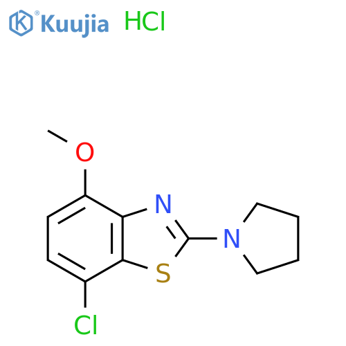 7-chloro-4-methoxy-2-(pyrrolidin-1-yl)-1,3-benzothiazole hydrochloride structure