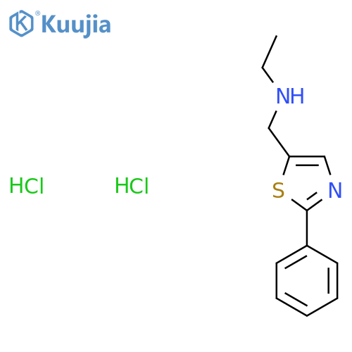 N-[(2-Phenyl-1,3-thiazol-5-yl)methyl]ethanamine;dihydrochloride structure
