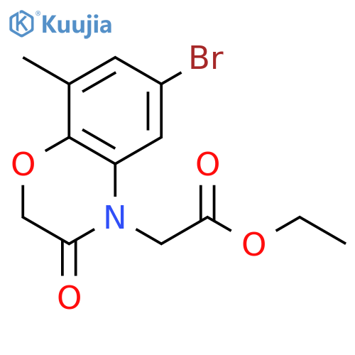 Ethyl 2-(6-bromo-8-methyl-3-oxo-2H-benzo[b][1,4]oxazin-4(3H)-yl)acetate structure