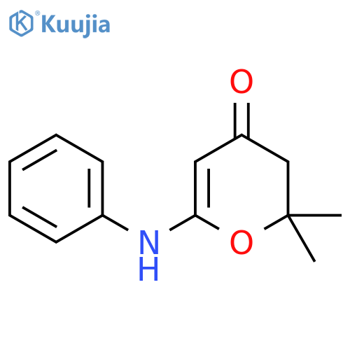 6-Anilino-2,2-dimethyl-2,3-dihydro-4H-pyran-4-one structure