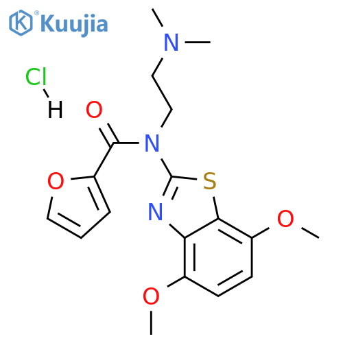 N-(4,7-dimethoxy-1,3-benzothiazol-2-yl)-N-[2-(dimethylamino)ethyl]furan-2-carboxamide hydrochloride structure