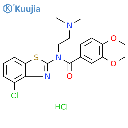 N-(4-chloro-1,3-benzothiazol-2-yl)-N-[2-(dimethylamino)ethyl]-3,4-dimethoxybenzamide hydrochloride structure