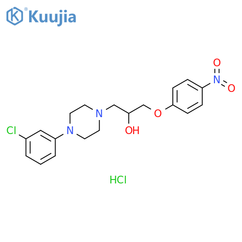 1-[4-(3-chlorophenyl)piperazin-1-yl]-3-(4-nitrophenoxy)propan-2-ol hydrochloride structure