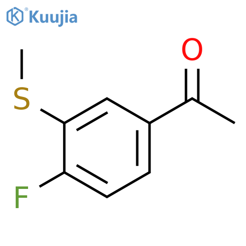 4'-Fluoro-3'-(methylthio)acetophenone structure