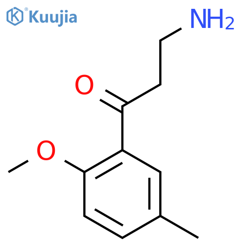 3-amino-1-(2-methoxy-5-methylphenyl)propan-1-one structure