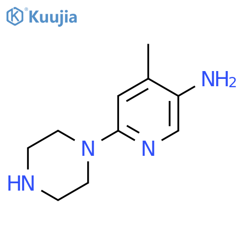 3-Pyridinamine, 4-methyl-6-(1-piperazinyl)- structure