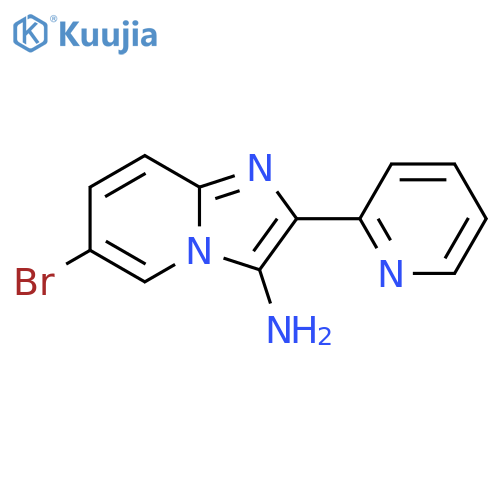 6-bromo-2-(pyridin-2-yl)imidazo[1,2-a]pyridin-3-amine structure
