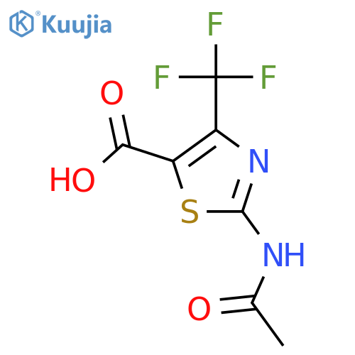2-Acetylamino-4-trifluoromethyl-thiazole-5-carboxylic acid structure