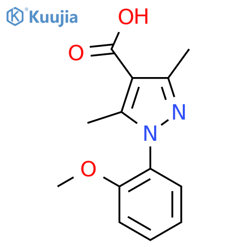 1-(2-Methoxyphenyl)-3,5-dimethyl-1H-pyrazole-4-carboxylic acid structure