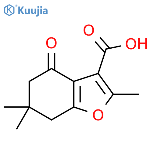 2,6,6-trimethyl-4-oxo-4,5,6,7-tetrahydro-1-benzofuran-3-carboxylic acid structure