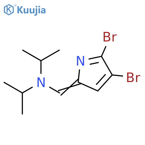2-Propanamine, N-[(4,5-dibromo-2H-pyrrol-2-ylidene)methyl]-N-(1-methylethyl)- structure