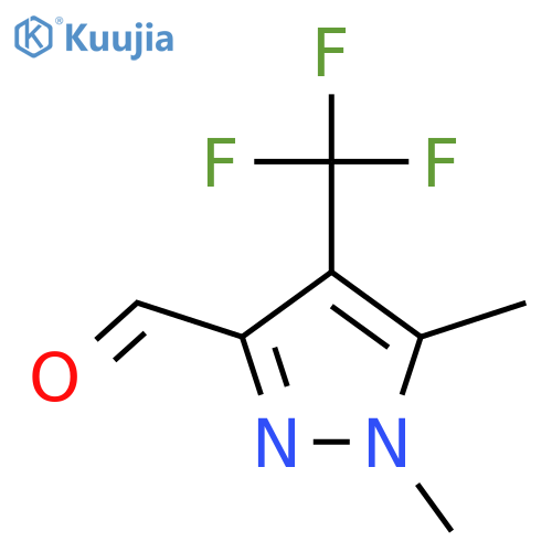 1,5-Dimethyl-4-(trifluoromethyl)-1H-pyrazole-3-carbaldehyde structure