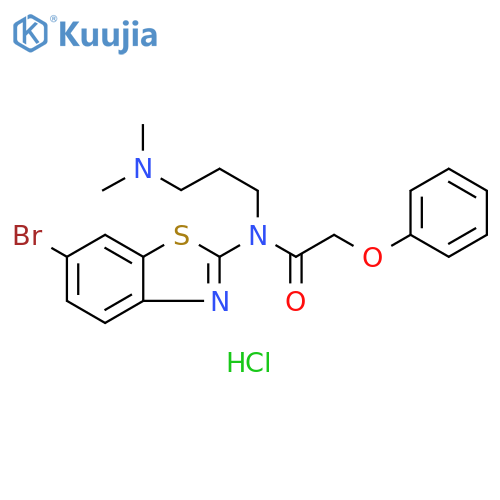 N-(6-bromo-1,3-benzothiazol-2-yl)-N-[3-(dimethylamino)propyl]-2-phenoxyacetamide hydrochloride structure