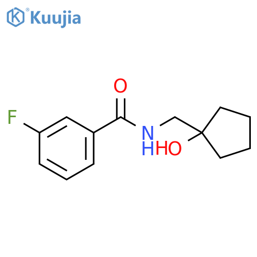 3-fluoro-N-[(1-hydroxycyclopentyl)methyl]benzamide structure