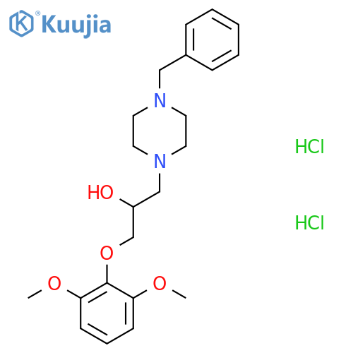 1-(4-benzylpiperazin-1-yl)-3-(2,6-dimethoxyphenoxy)propan-2-ol dihydrochloride structure