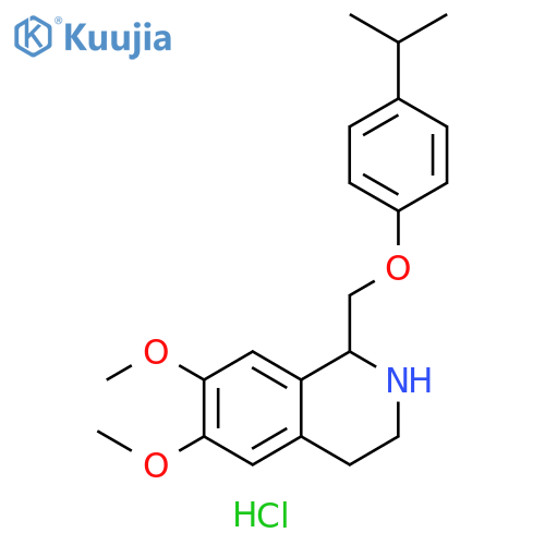 6,7-dimethoxy-1-{[4-(propan-2-yl)phenoxy]methyl}-1,2,3,4-tetrahydroisoquinoline hydrochloride structure