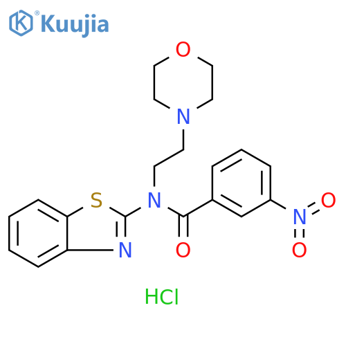 N-(1,3-benzothiazol-2-yl)-N-[2-(morpholin-4-yl)ethyl]-3-nitrobenzamide hydrochloride structure