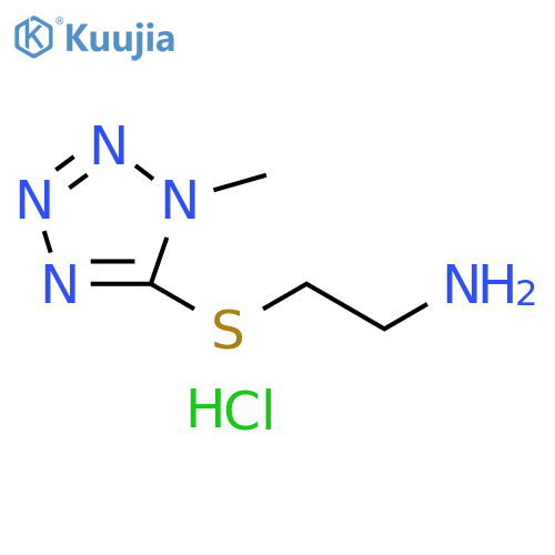 {2-[(1-methyl-1H-tetrazol-5-yl)thio]ethyl}amine hydrochloride structure