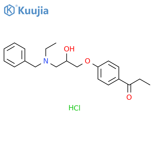 1-(4-{3-[benzyl(ethyl)amino]-2-hydroxypropoxy}phenyl)propan-1-one hydrochloride structure