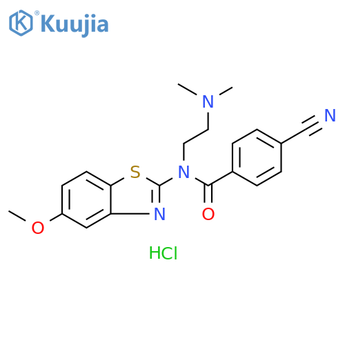 4-cyano-N-[2-(dimethylamino)ethyl]-N-(5-methoxy-1,3-benzothiazol-2-yl)benzamide hydrochloride structure