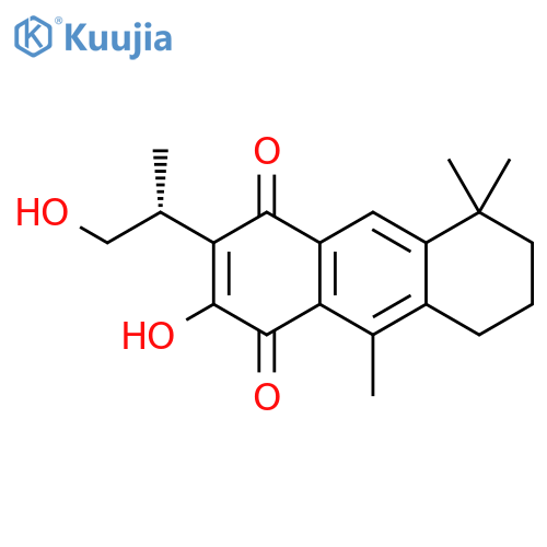 1,4-Anthracenedione,5,6,7,8-tetrahydro-2-hydroxy-3-[(1R)-2-hydroxy-1-methylethyl]-5,5,9-trimethyl- structure