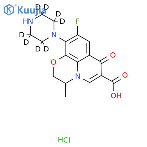Desmethyl Ofloxacin-d8 Hydrochloride structure