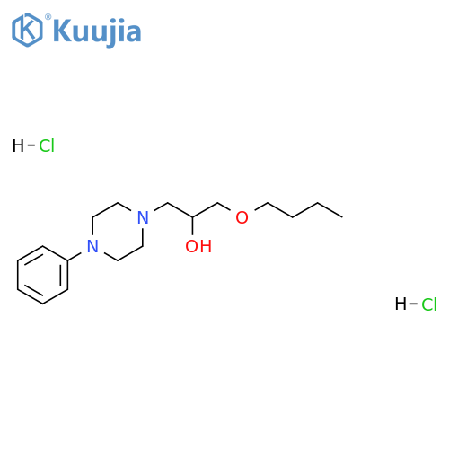 1-butoxy-3-(4-phenylpiperazin-1-yl)propan-2-ol dihydrochloride structure