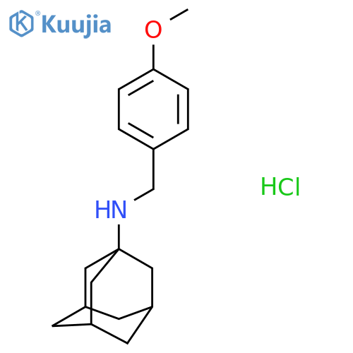 N-[(4-methoxyphenyl)methyl]adamantan-1-amine hydrochloride structure