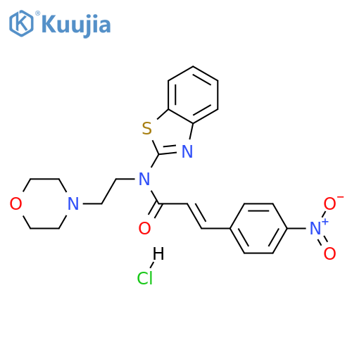 (2E)-N-(1,3-benzothiazol-2-yl)-N-[2-(morpholin-4-yl)ethyl]-3-(4-nitrophenyl)prop-2-enamide hydrochloride structure